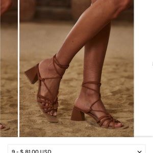 Brand new, unworn Dolce Vita ankle lace sandal. Cedar Nubuck. Size 9.5.